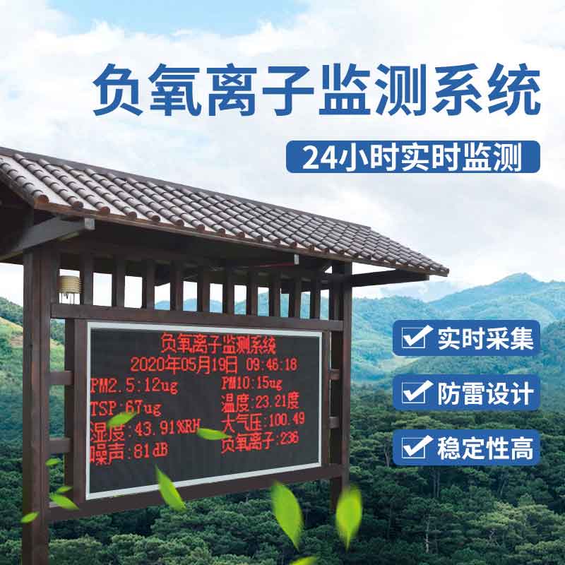 戶外負氧離子監測站—2023新款景區空氣質量監測設備